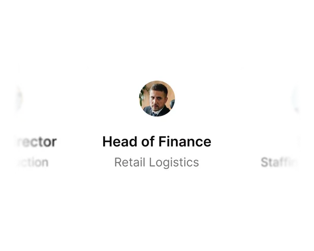Head of Finance, Retail Logistics
